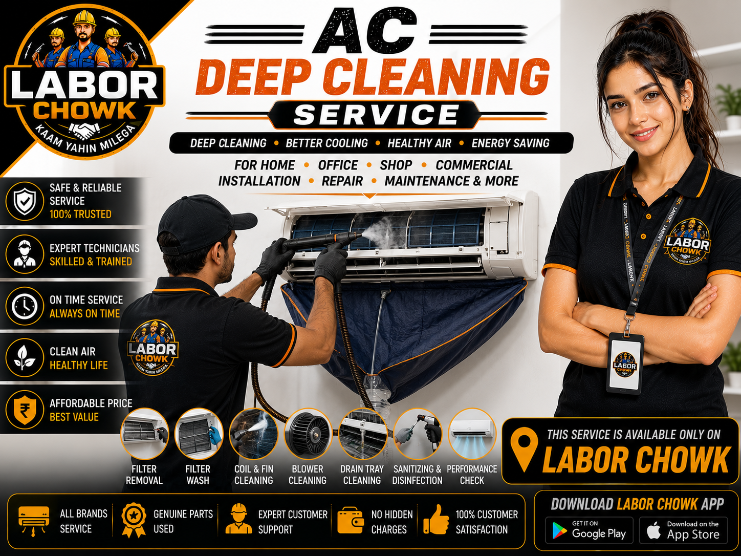 Window AC Deep Cleaning