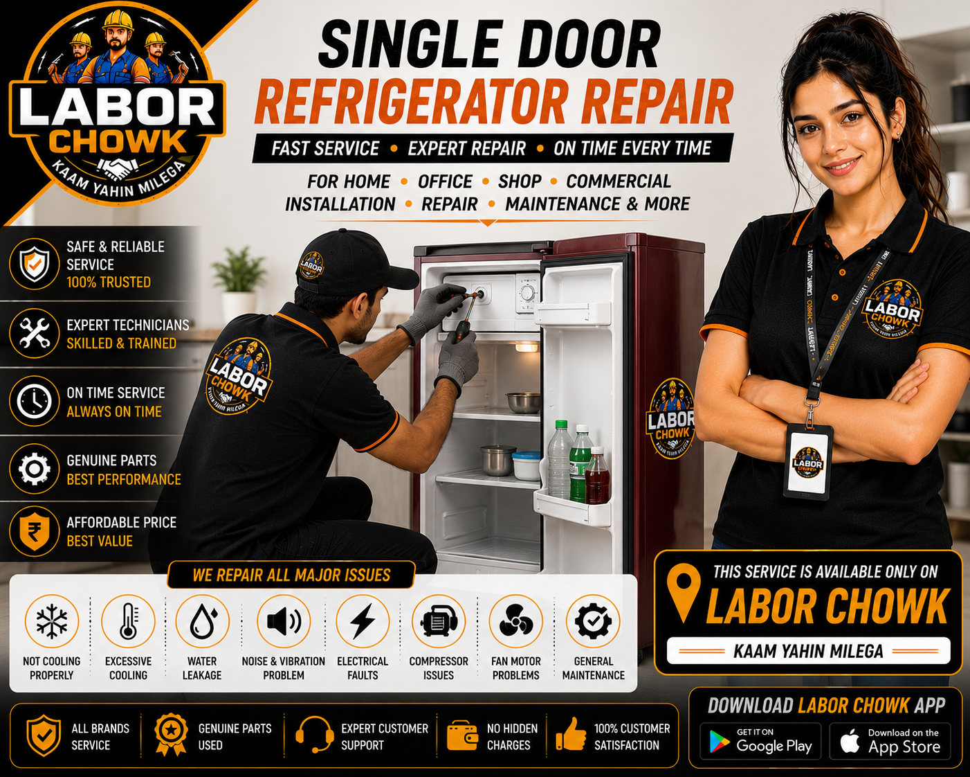 Single Door Refrigerator Repair