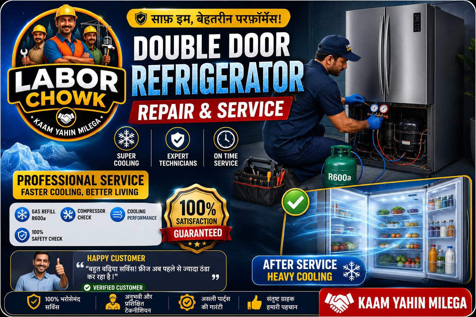 Double Door Refrigerator Repair