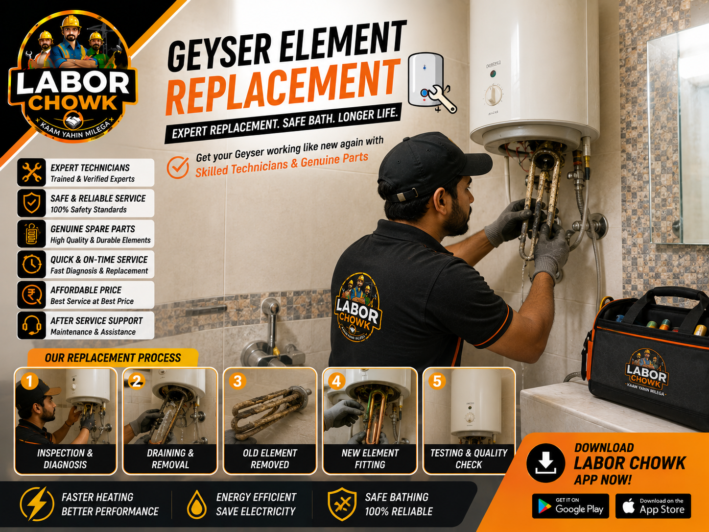 Geyser Element Replacement