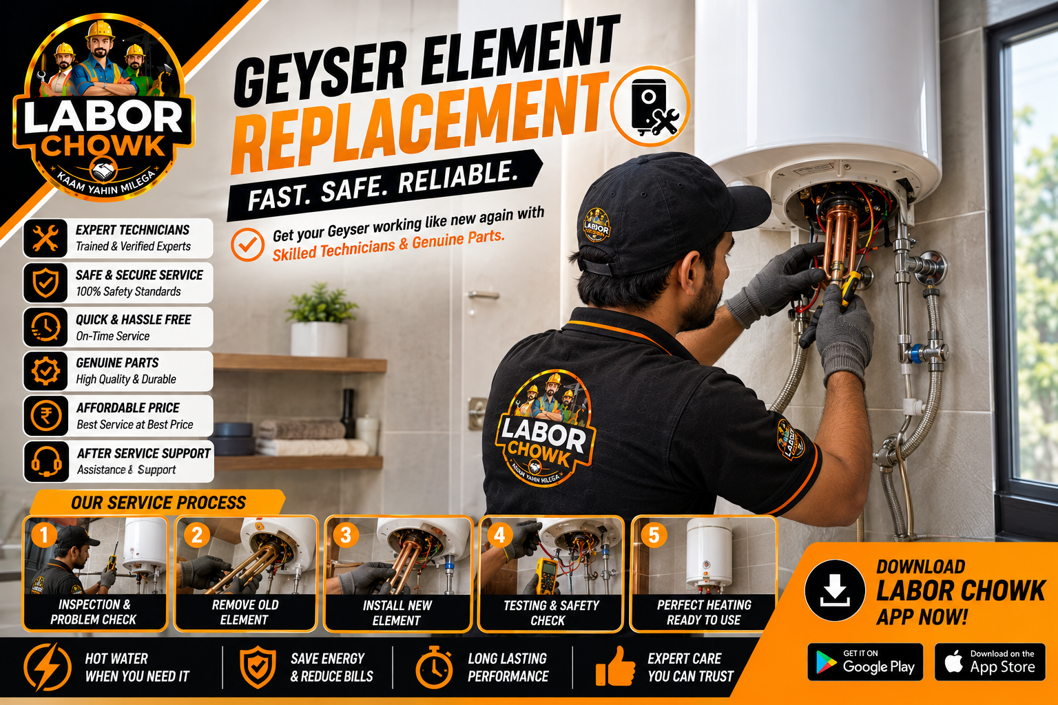 Geyser Element Replacement