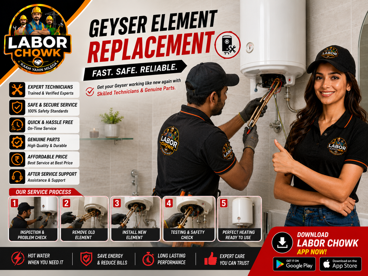 Geyser Element Replacement