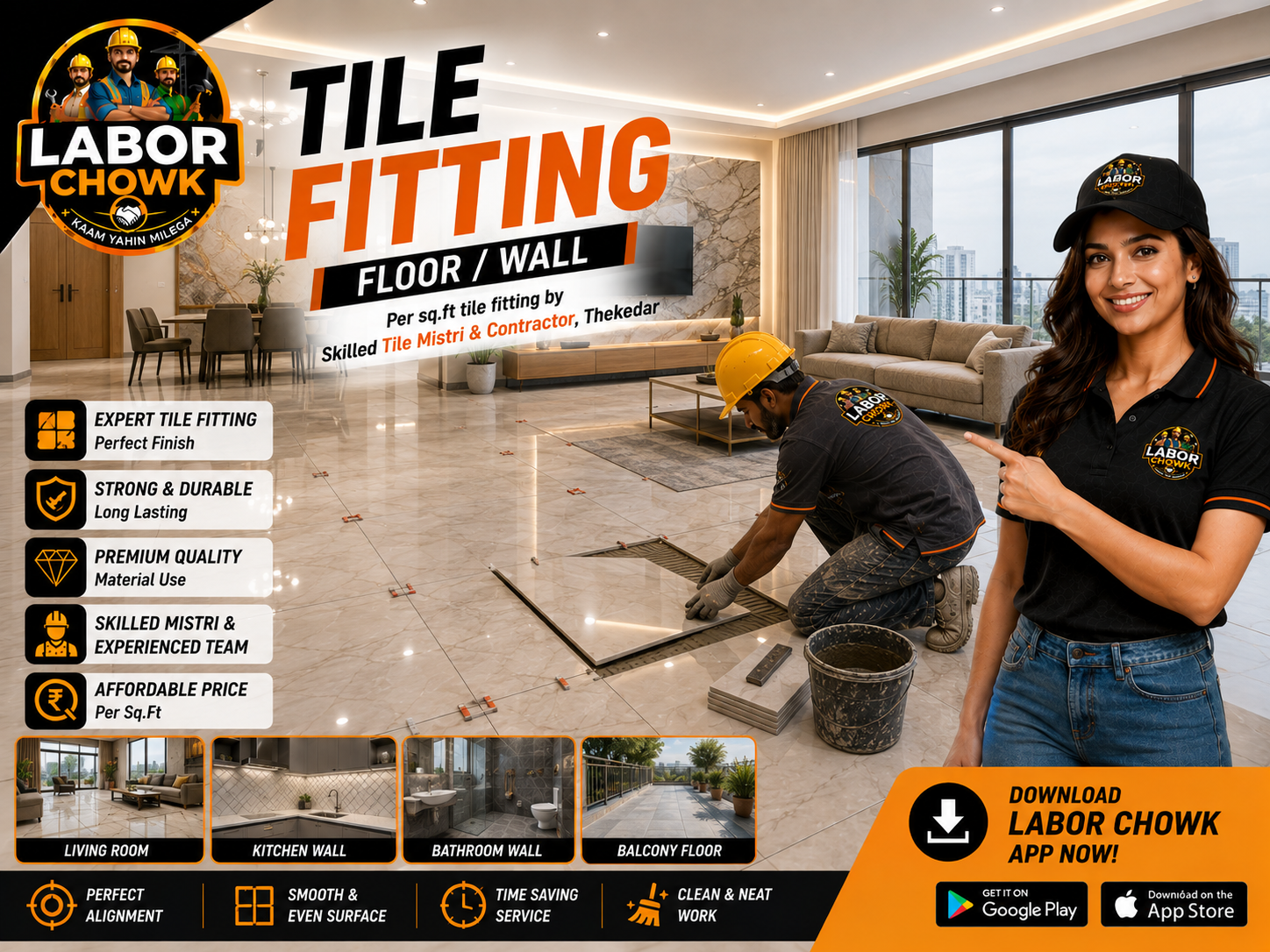Tile Fitting (Floor/Wall)