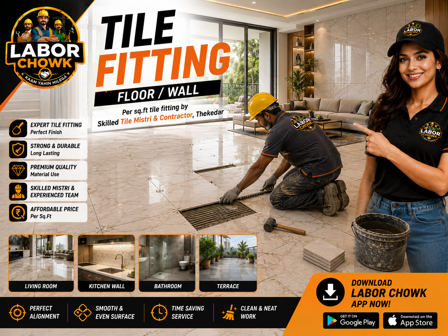 Tile Fitting (Floor/Wall)