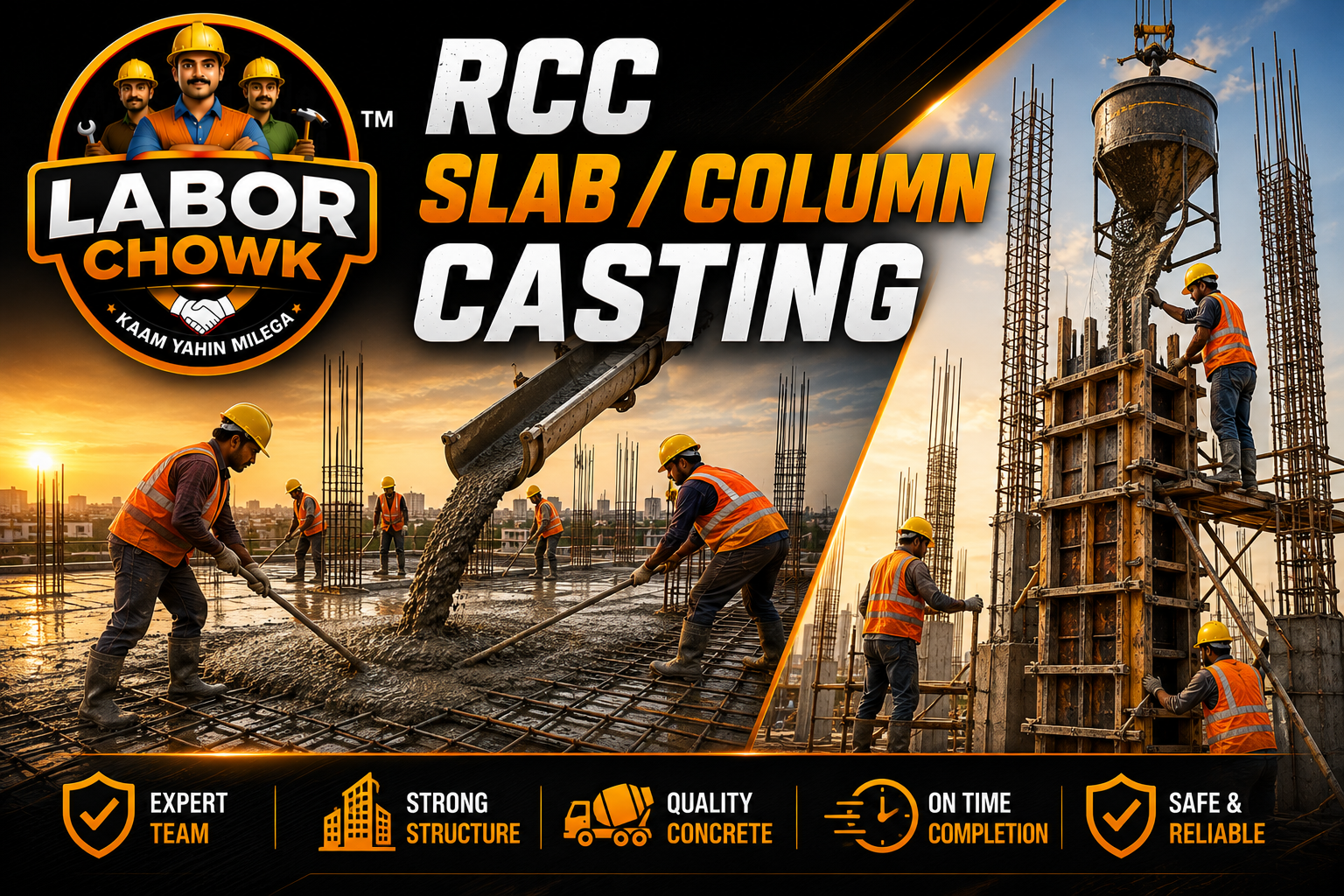 RCC Slab / Column Casting