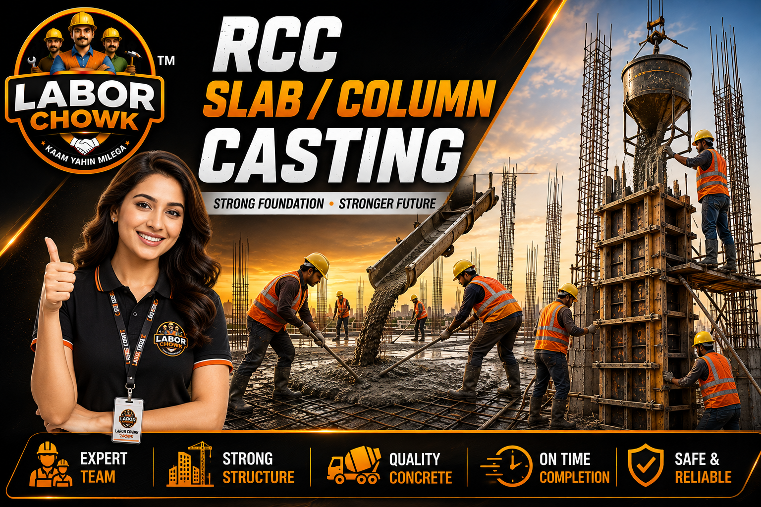 RCC Slab / Column Casting